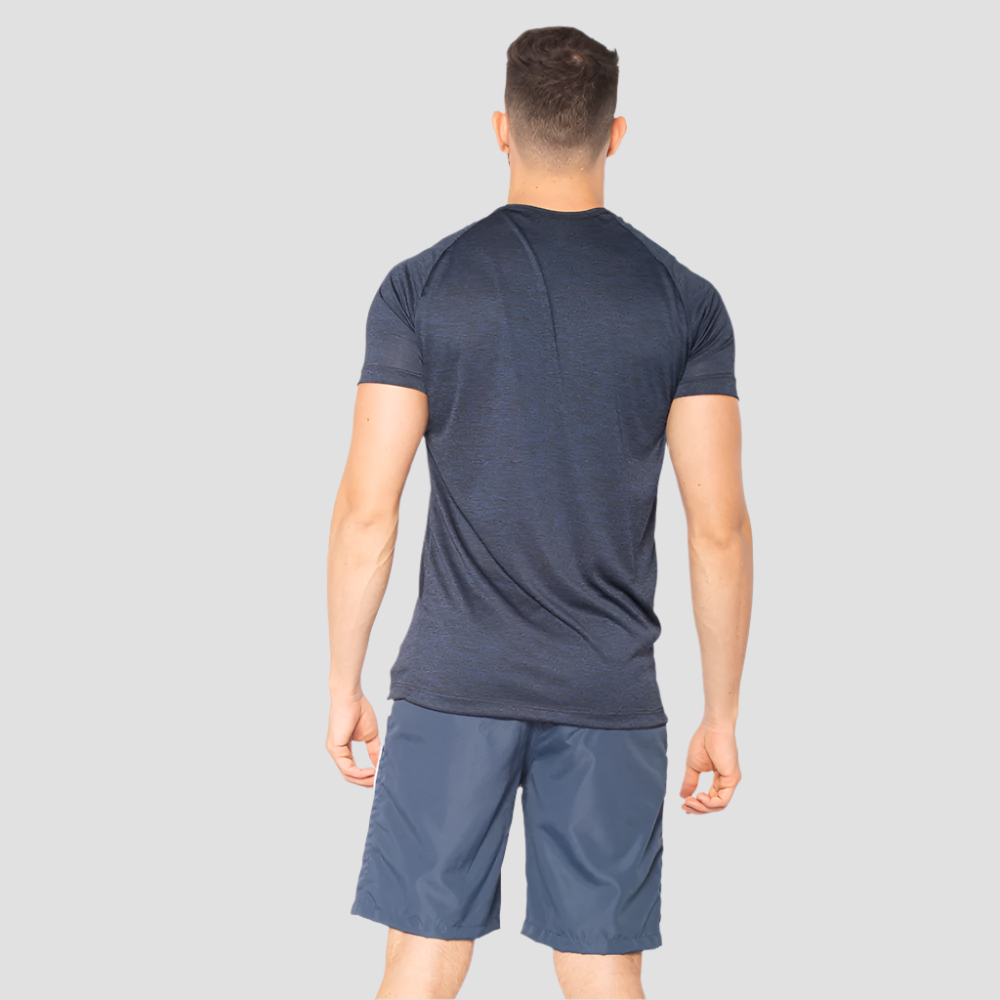 Camiseta Dry Fit New Fluid Mescla Marinho