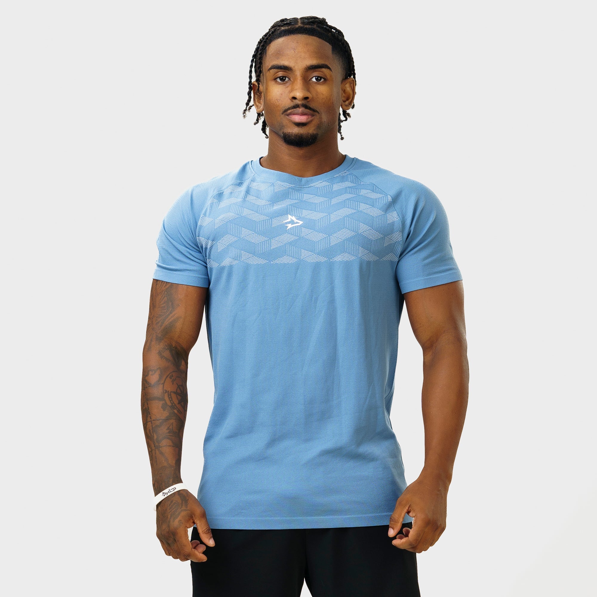 Camiseta Apex Dry Holographic Azul Petróleo - Sem Costura