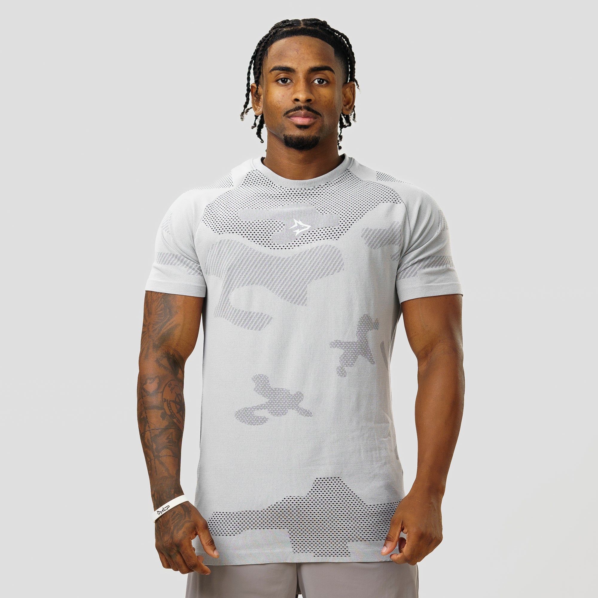 Camiseta Apex Dry Middle Lupus Cinza Gelo - Sem Costura