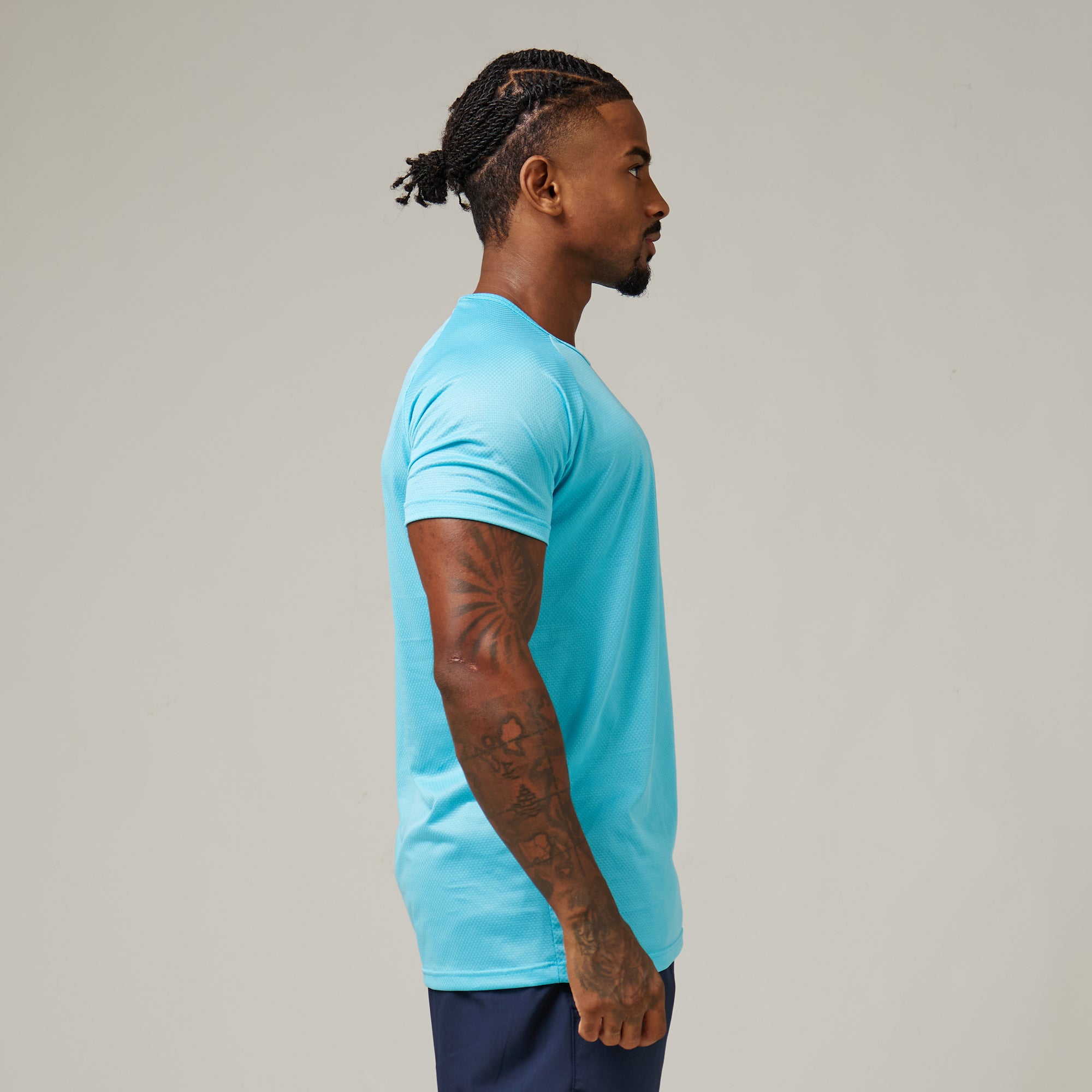 Camiseta Dry Fit New Lupus Azul Pavão