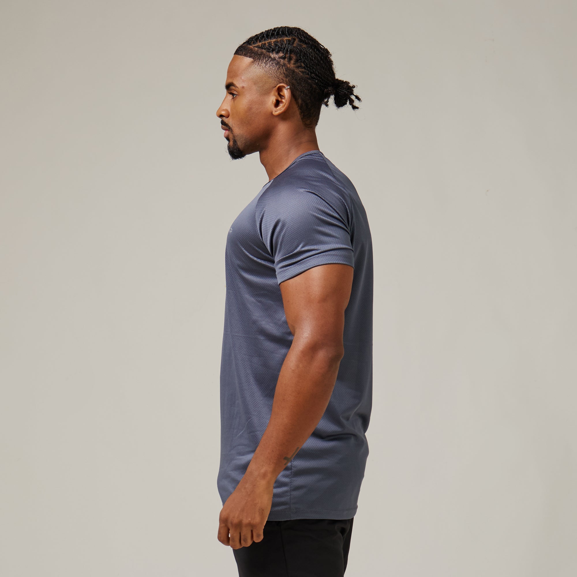 Camiseta Dry Fit Parallel Line Cinza Sombra