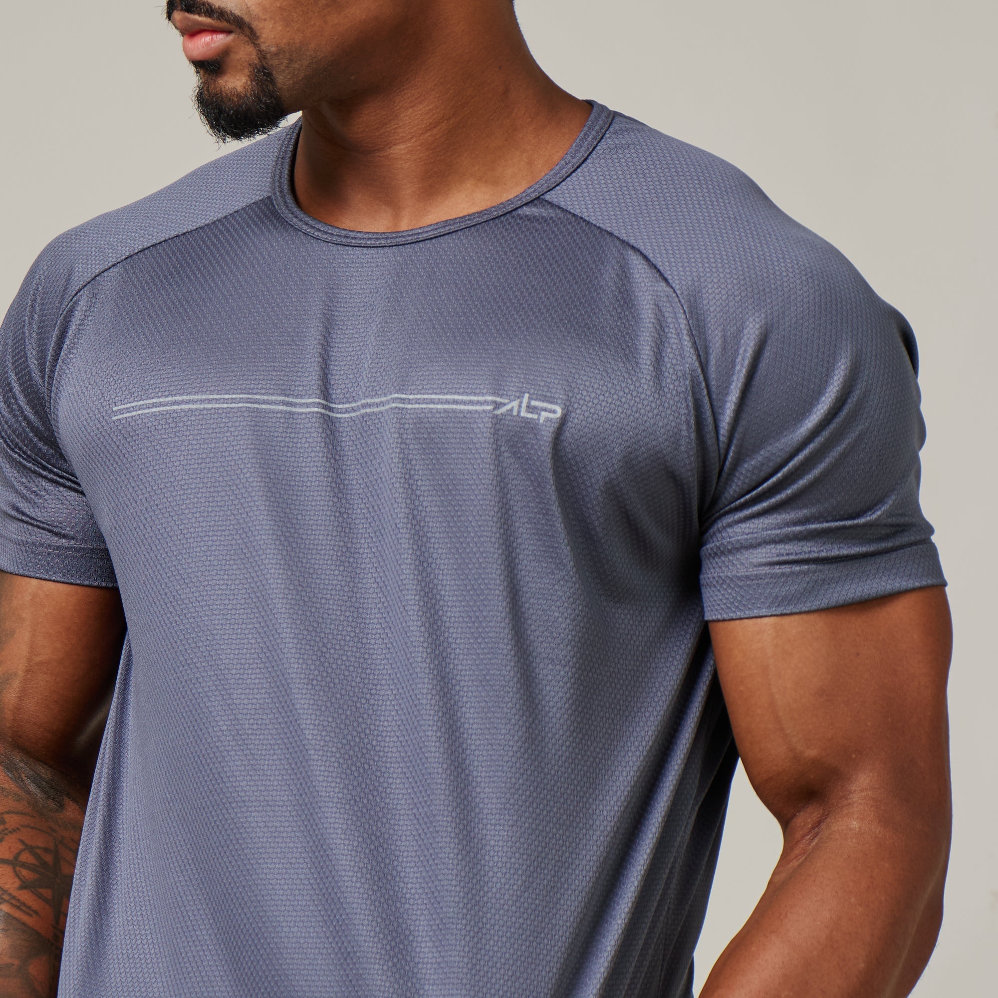 Camiseta Dry Fit Parallel Line Cinza Sombra