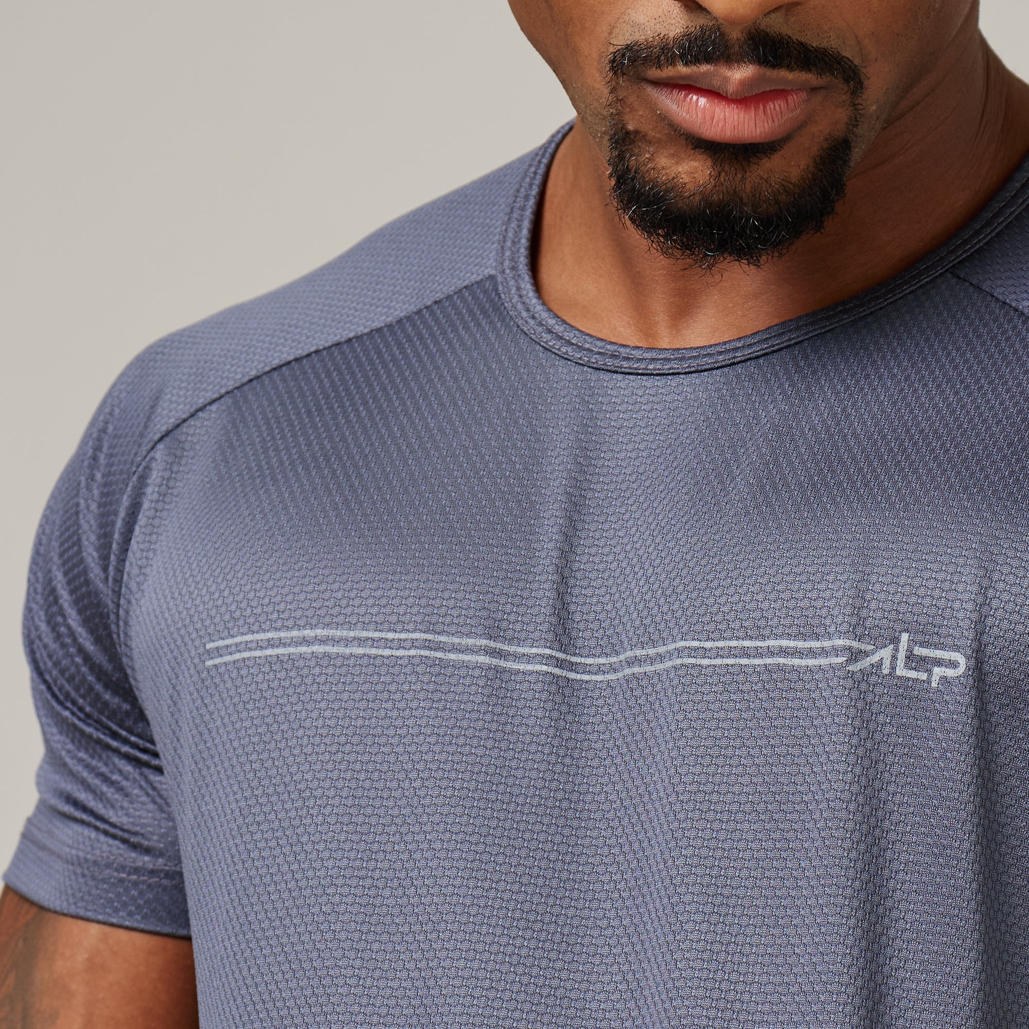 Camiseta Dry Fit Parallel Line Cinza Sombra