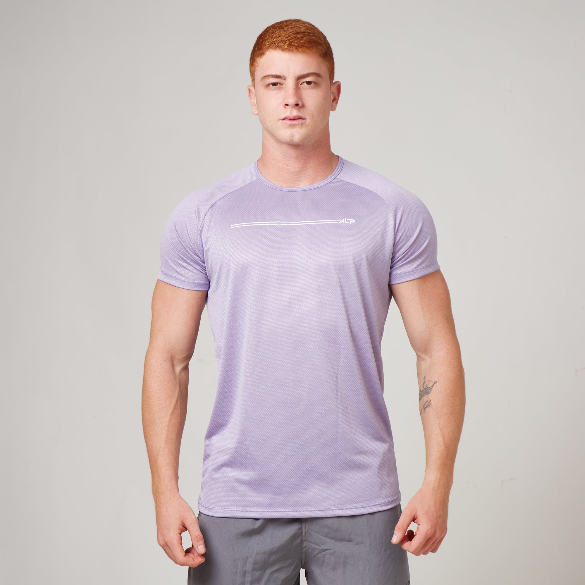Camiseta Dry Fit Parallel Line Lilás Malva