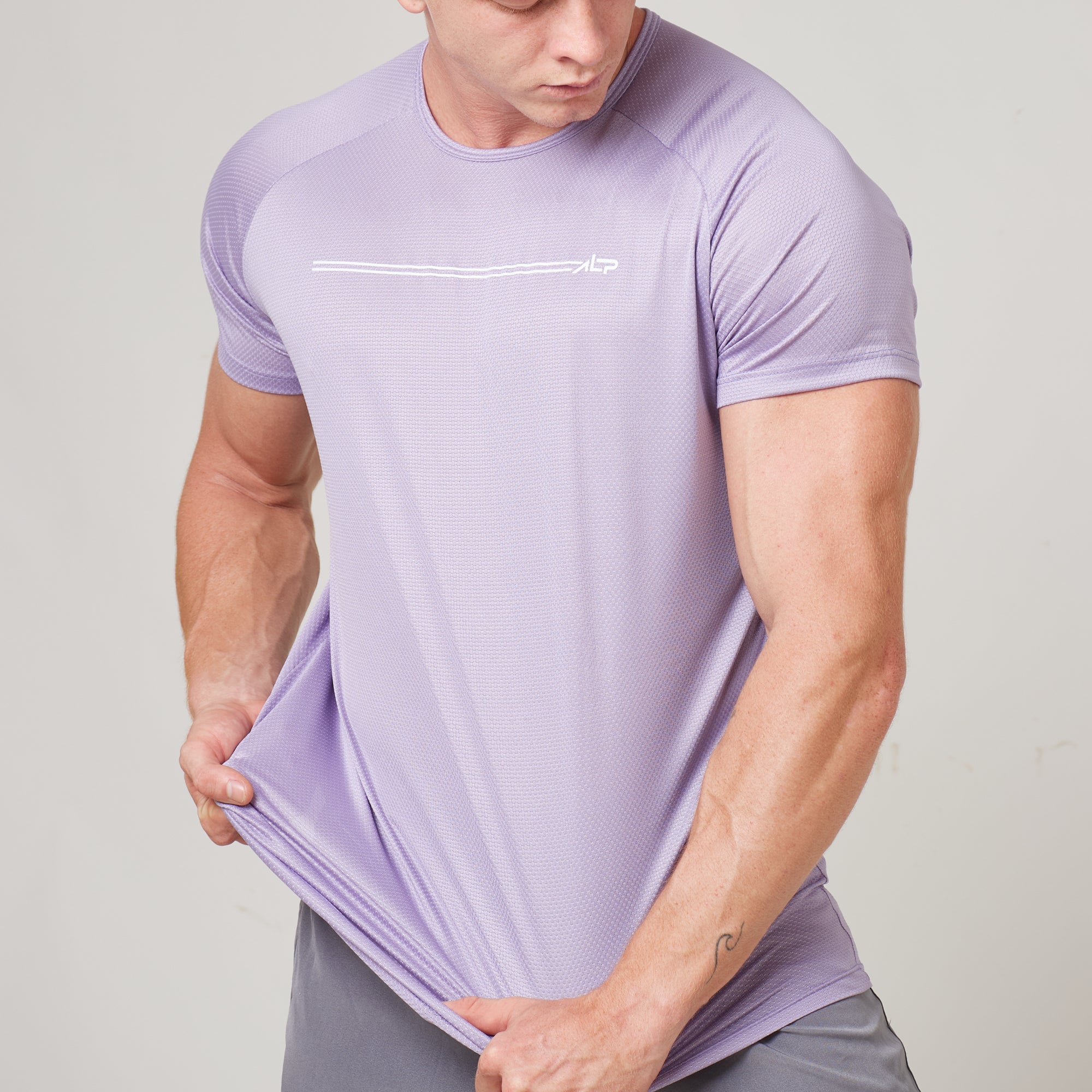 Camiseta Dry Fit Parallel Line Lilás Malva