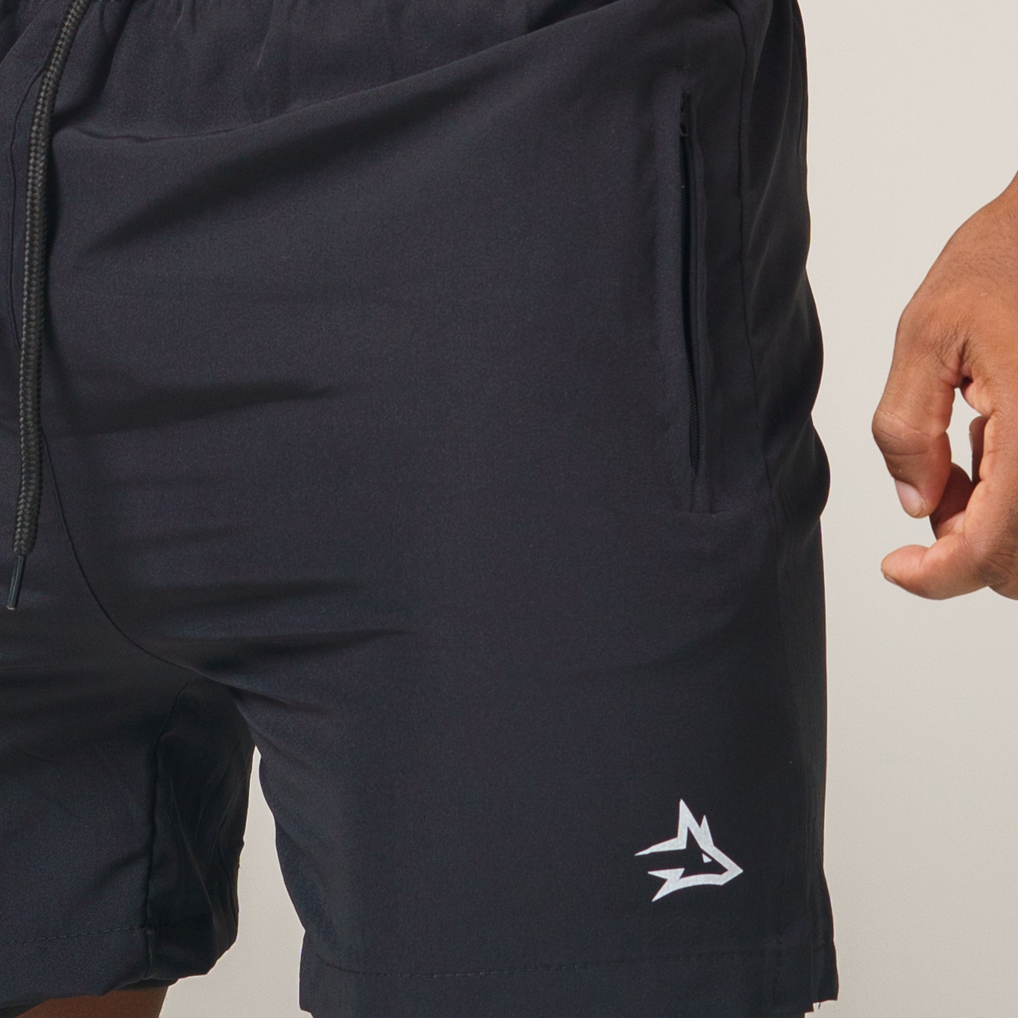 Short de Compressão Dry Fit Preto Bolso Ziper - Lupus
