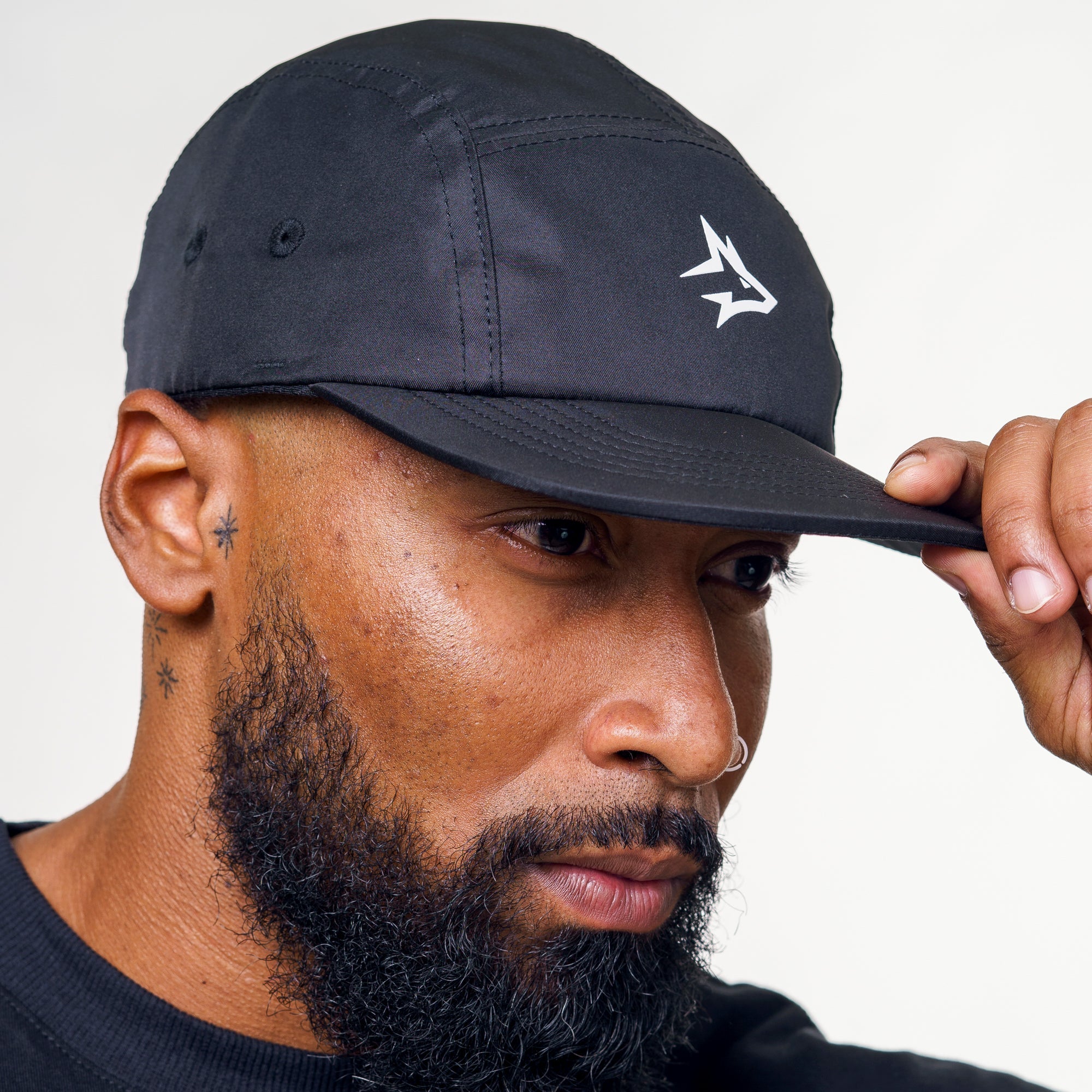 Boné Five Panel Preto Lupus