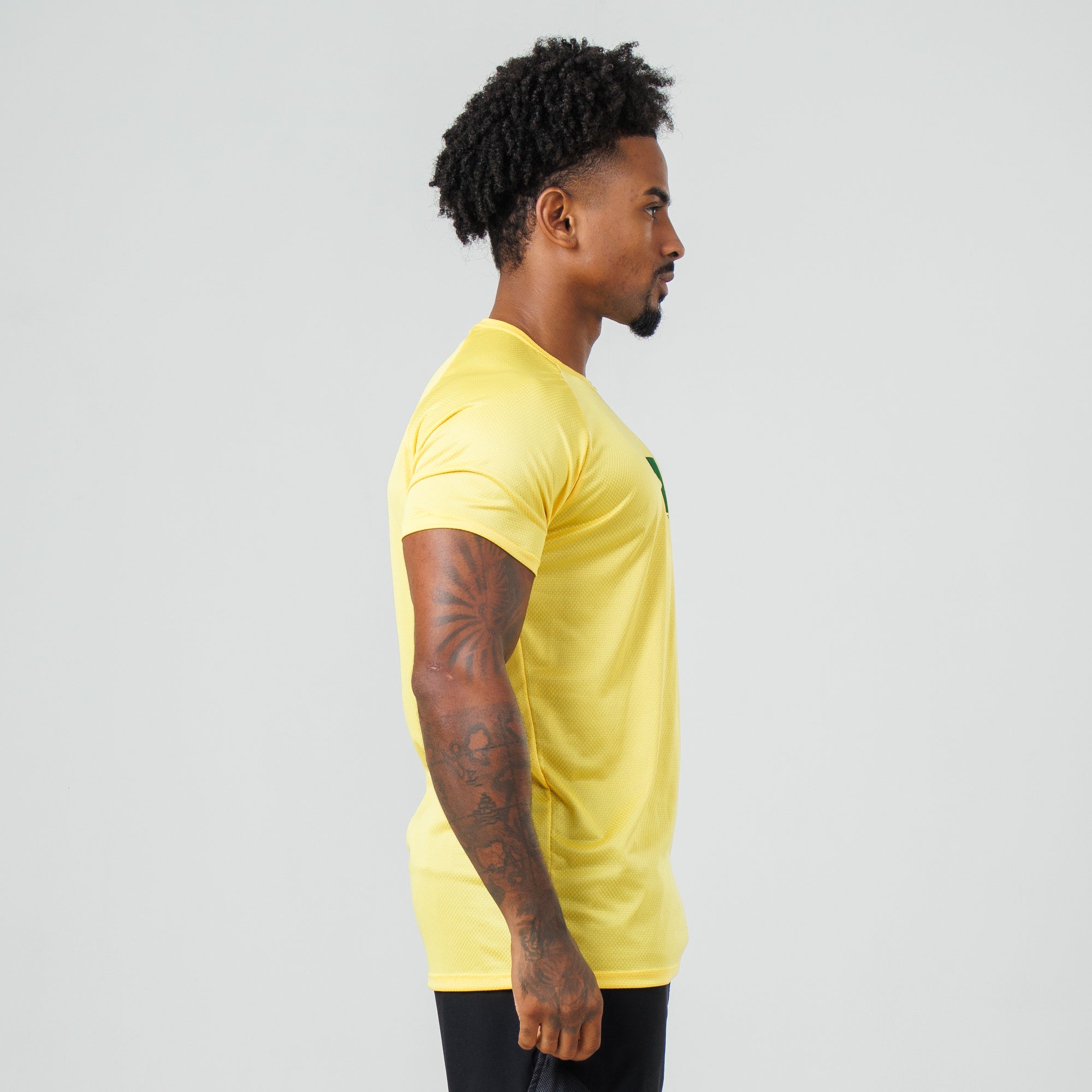 Camiseta Dry Fit Brasão Amarelo Bandeira