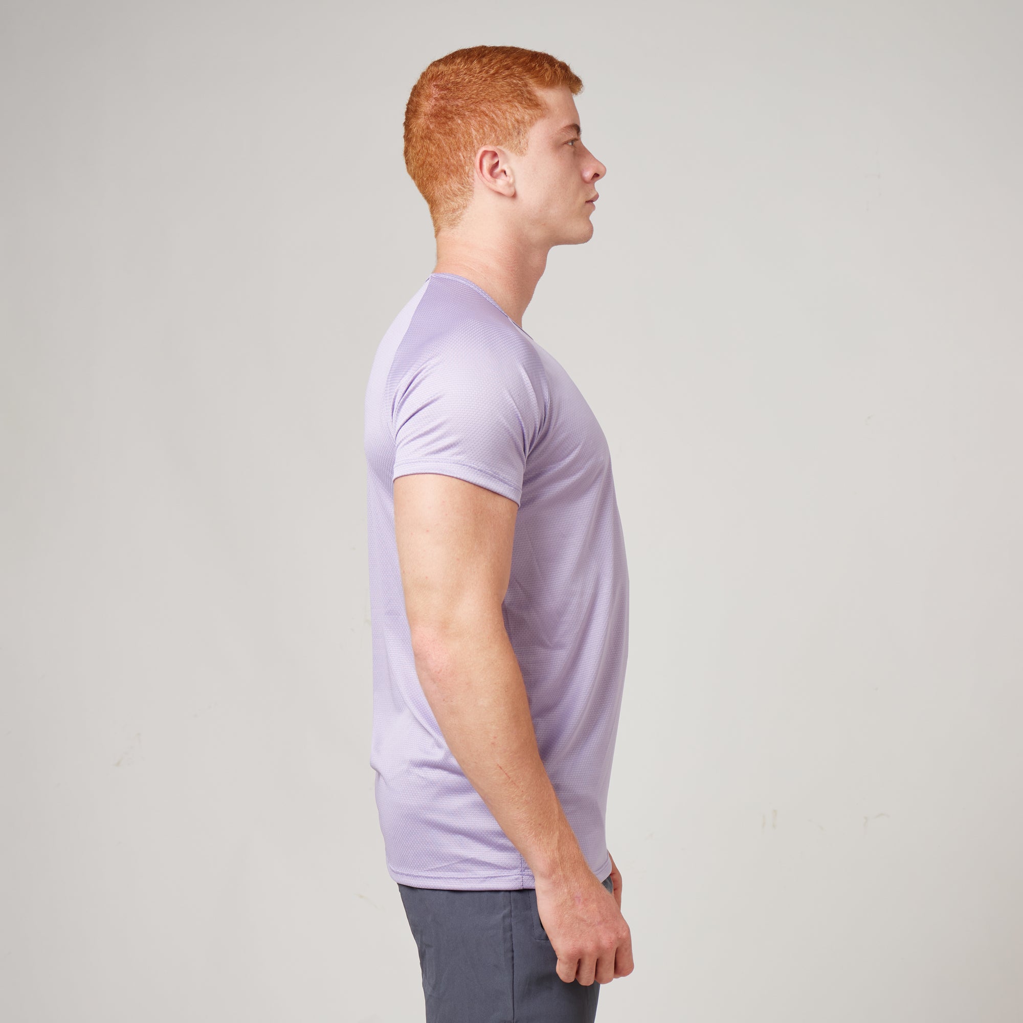 Camiseta Dry Fit Lobo Geométrico Lilás Malva