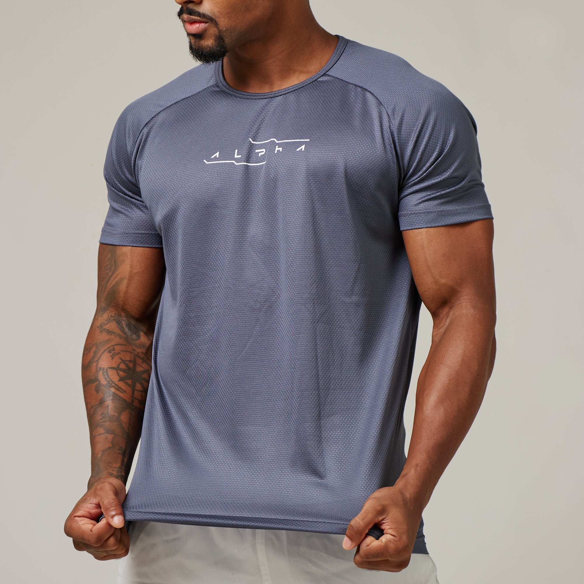 Camiseta Dry Fit Motion Cinza Sombra