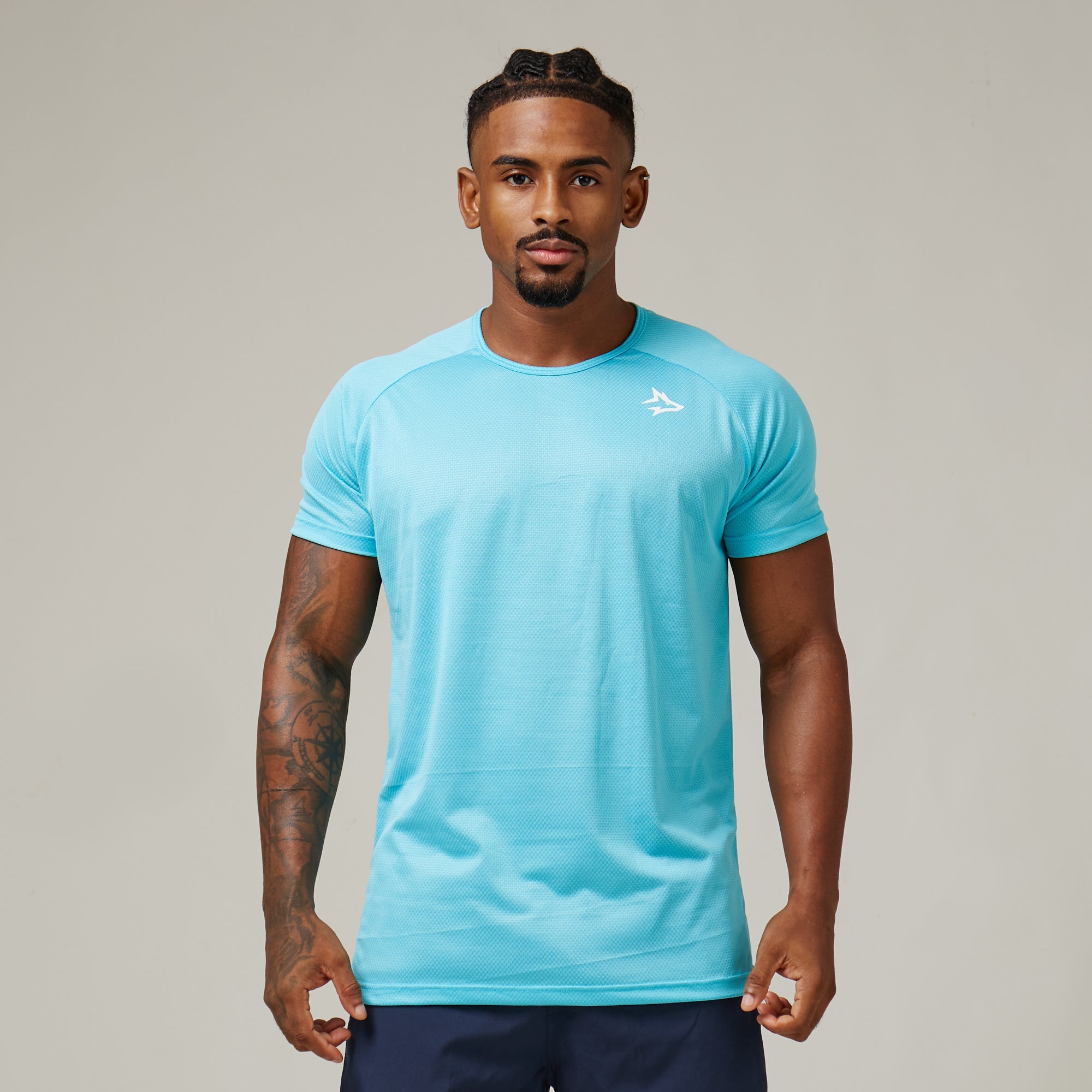 Camiseta Dry Fit New Lupus Azul Pavão