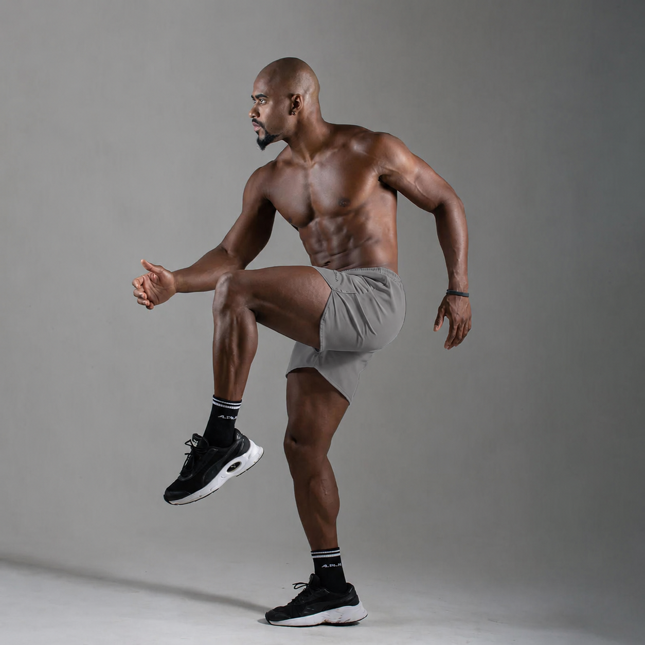 Short Corrida Masculino Dry Fit - Cinza