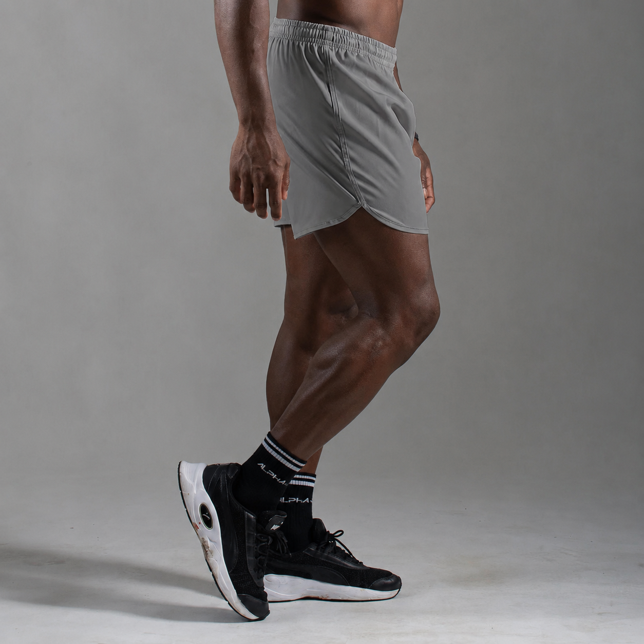 Short Corrida Masculino Dry Fit - Cinza