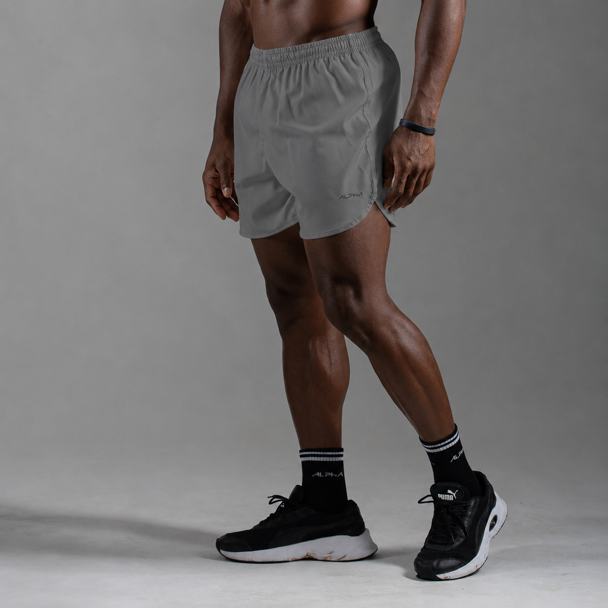Short Corrida Masculino Dry Fit - Cinza