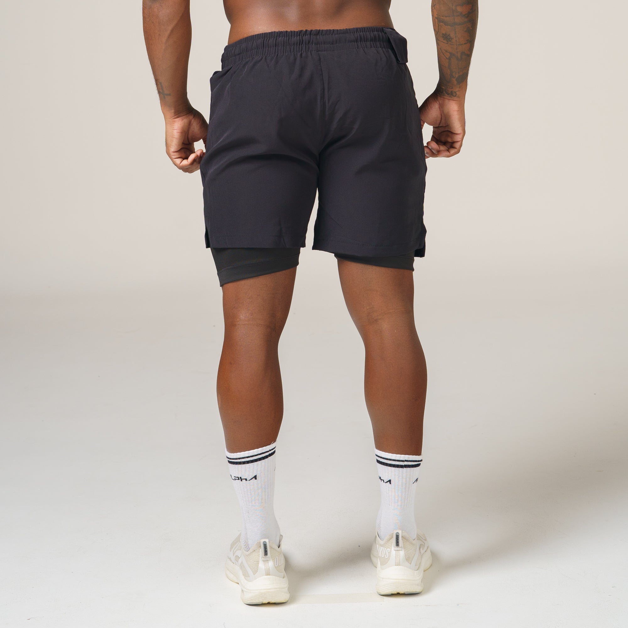 Short de Compressão Dry Fit Preto Bolso Ziper - Fluid