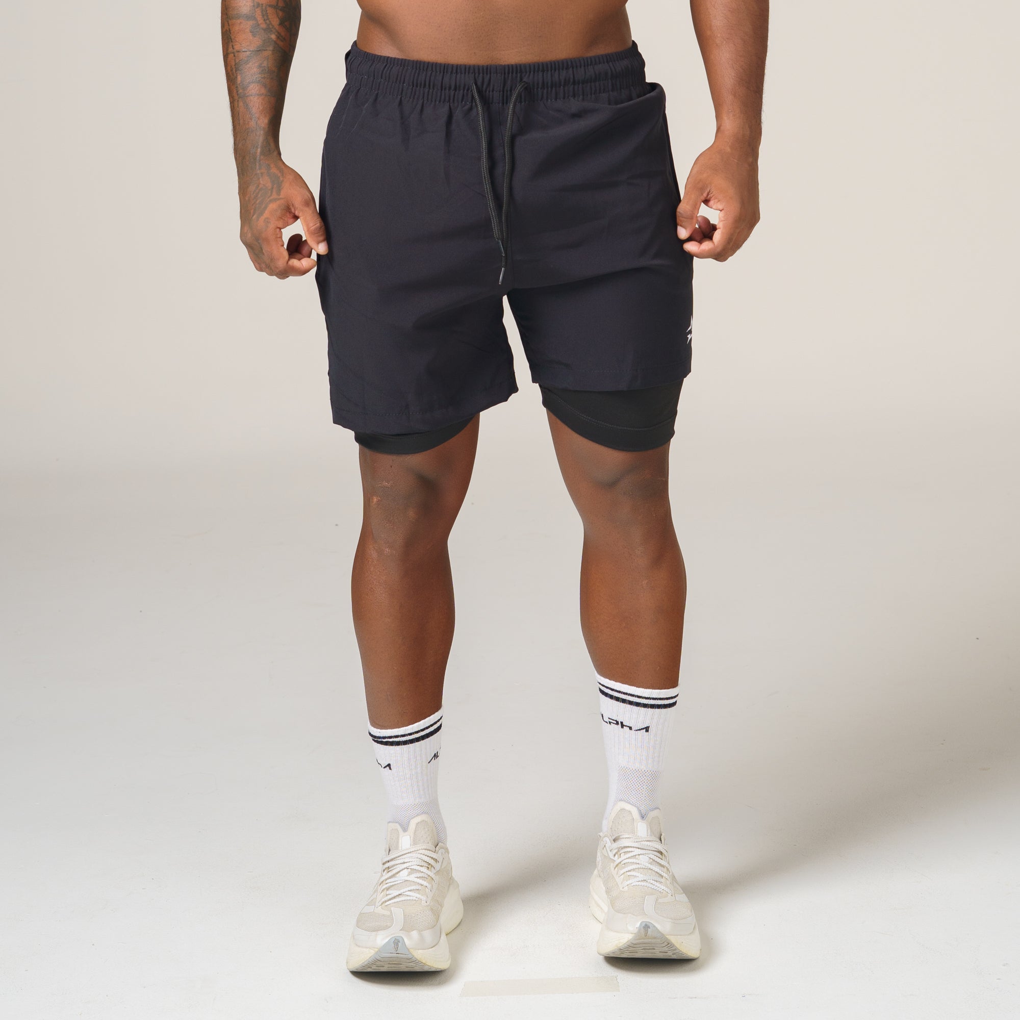 Short de Compressão Dry Fit Preto Bolso Ziper - Lupus