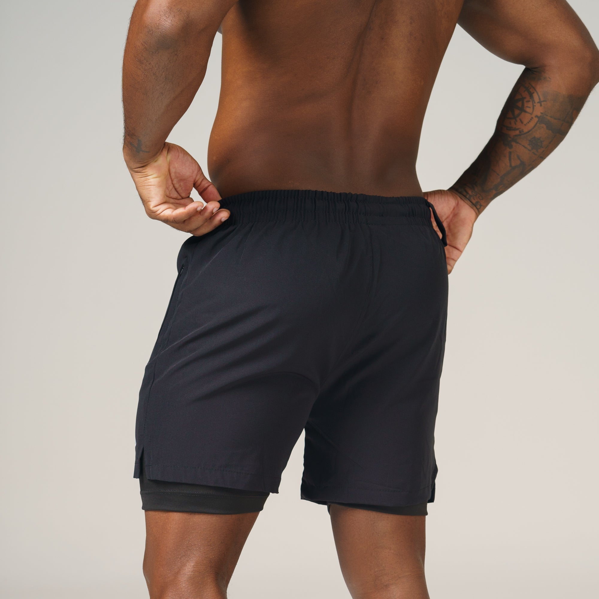 Short de Compressão Dry Fit Preto Bolso Ziper - Lupus